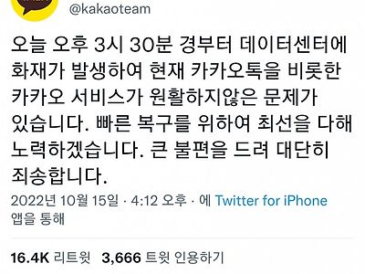 카카오가 인정하는 카카오 대채제