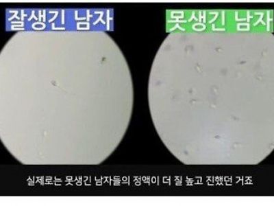 못생긴 남자의 정액이 더 우수하다