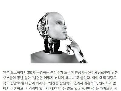 "남편 어떻게 버리지?"에 대답한 일본 AI 화제