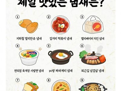 다음 9가지 중 제일 맛있는 냄새는.jpg