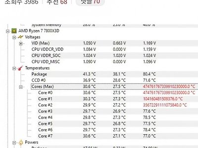 CPU 온도가 이상한 디씨인