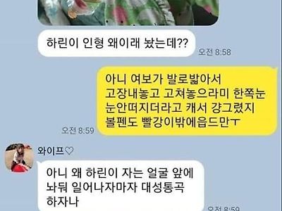 인형 왜 이래 놨는데???