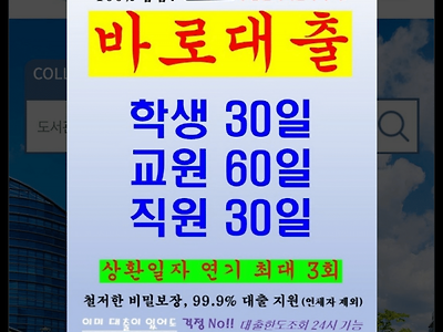 홈피에서 대출광고하는 대학교