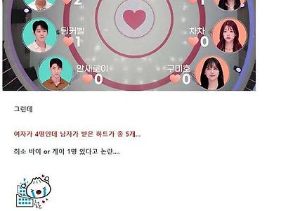 양성애자 등장... 난리 난 연애 프로그램