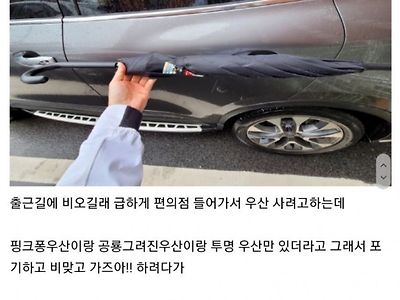 편의점에서 우산 샀는데 사기당함