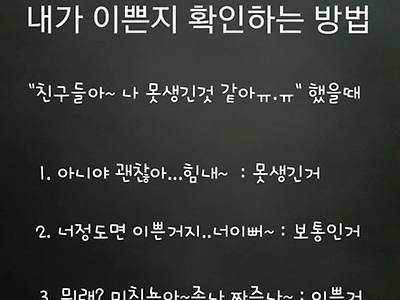 내가 이쁜지 확인하는 방법