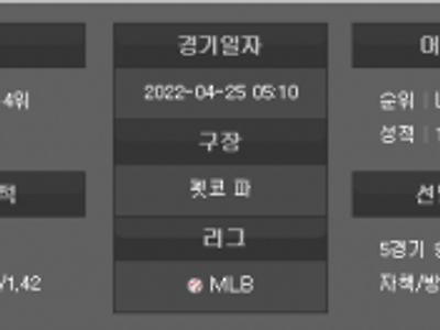 4월25일 MLB 샌디에이고 : LA다저스