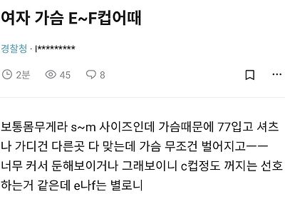 (블라블라) 여자 가슴 E~F컵 어때? ㄷㄷㄷ