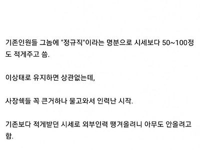 개 씹 ㅈ소회사 월급체계 개족보로 바뀌는 과정