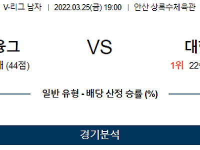 3월 25일 OK금융그룹 대한항공 KOVO 남자 배구 분석