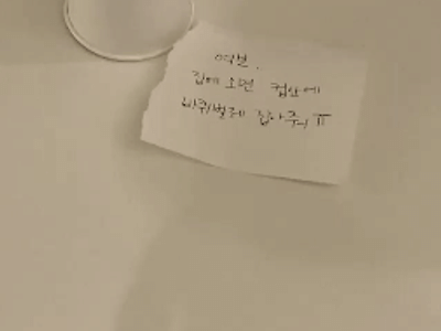 장난꾸러기 아내의 메모