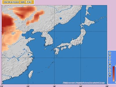 일본 기상청 황사예보