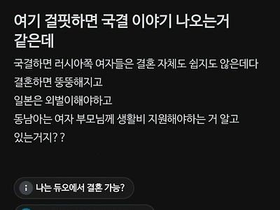 국제결혼 단점 알려준다