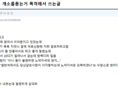 지하철 1호선에서 어설픈 자는 살아남지 못한다