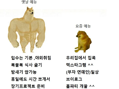 옛날 예능 vs 요즘 예능