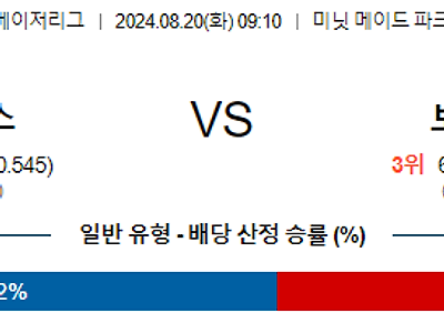 8월20일 MLB 휴스턴 보스턴 해외야구분석 무료중계 스포츠분석