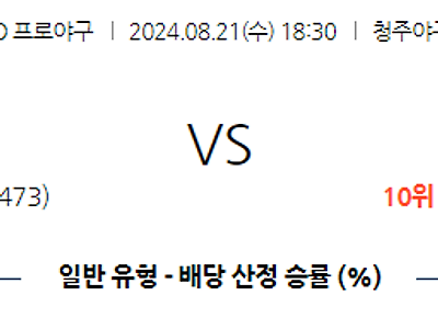 8월 21일 KBO 한화 NC 한일야구분석 무료중계 스포츠분석