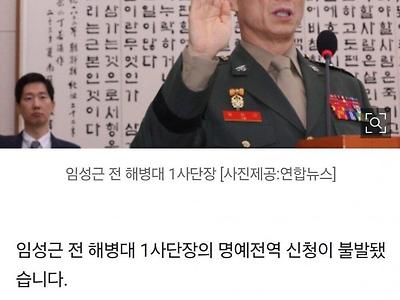 임성근 사단장 명예전역 런실패