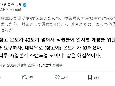 어느 일본 블랙기업의 회사 창고 열사병 대책