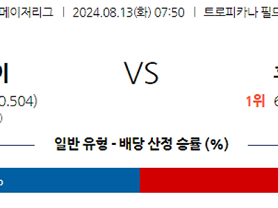 8월13일 MLB 탬파베이 휴스턴 해외야구분석 무료중계 스포츠분석