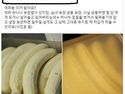 바나나 냉장보관 꿀팁