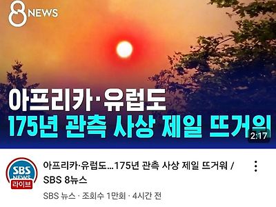 인류 역사상 가장 더웠던 해