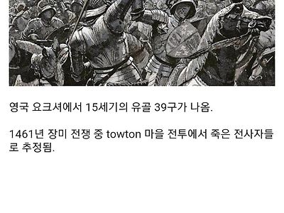 15세기 병사들의 유골 분석 결과