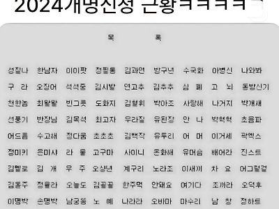 2024 개명신청자 명단