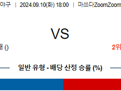 9월 10일 NPB 히로시마 요미우리 한일야구분석 무료중계 스포츠분석