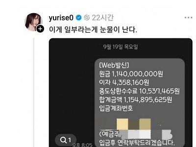 13억 빚 청산한다는 트윗녀