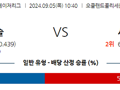 9월5일 MLB 오클랜드 시애틀 해외야구분석 무료중계 스포츠분석