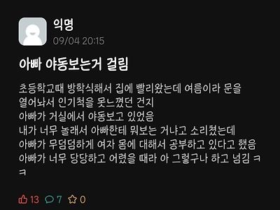 초딩 아들한테 야동 걸린 아버지