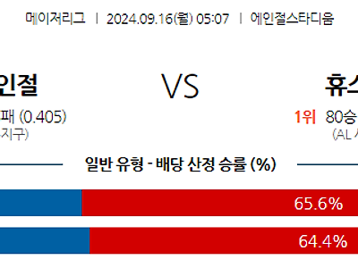 9월16일 MLB LA에인절스 휴스턴 해외야구분석 무료중계 스포츠분석