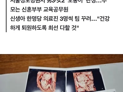 국내 최초로 자연임신 다섯쌍둥이 탄생