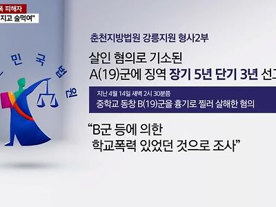 학폭피해자가 참다 못해 가해자를 죽임