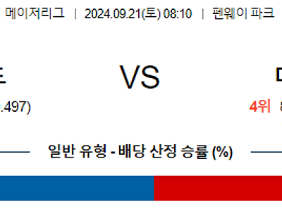 9월21일 MLB 보스턴 미네소타 해외야구분석 무료중계 스포츠분석