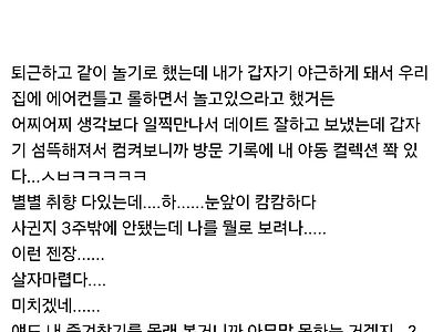 남친한테 야동 컬렉션 들킨 익붕이