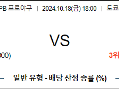 10월 18일 NPB 요미우리 요코하마 한일야구분석 무료중계 스포츠분석