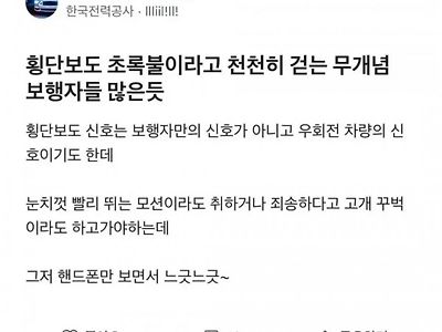 무개념 시민 때문에 개빡친 한전 직원 