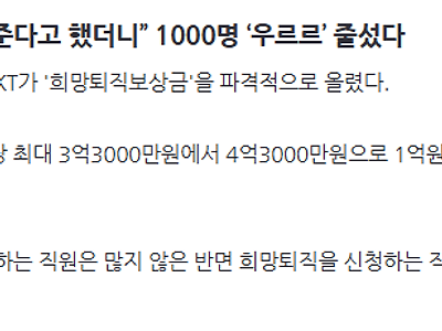 “회사 나가면 4억원 준다고 했더니” 1000명 줄섰다 