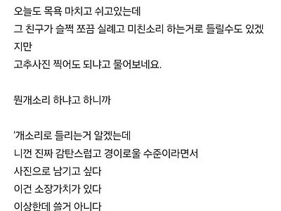 친구 고추 사진 찍고 싶다는건 좀 게이 같지 않음?