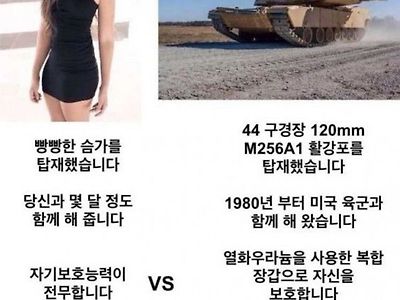 여자친구 VS 탱크 비교