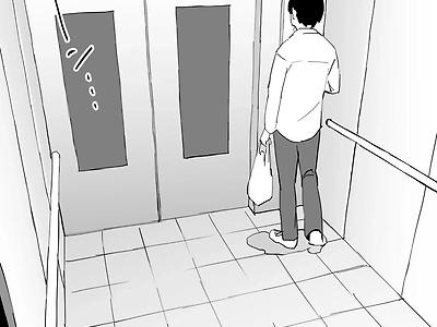 갸루하고 엘리베이터에 갇혀 버렸다.manhwa