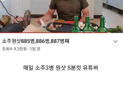 소주 원샷 유튜버 간 수치