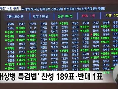 채상병특검 반대 표결 1인