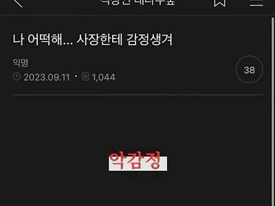 일하다보니까 사장님한테 감정 생기는거 같어