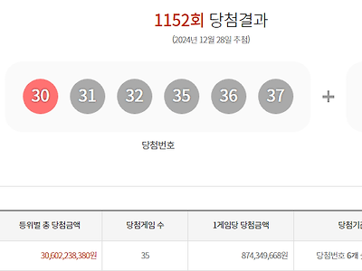이번주 로또 1등 지랄맞은 번호에도 당첨금은 8억