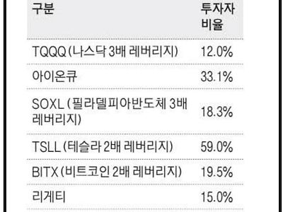 나스닥 국내 투자자 비중이 높은 종목