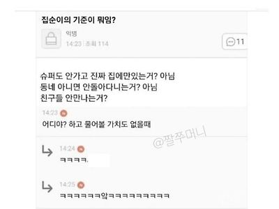 집순이의 기준이 뭐임