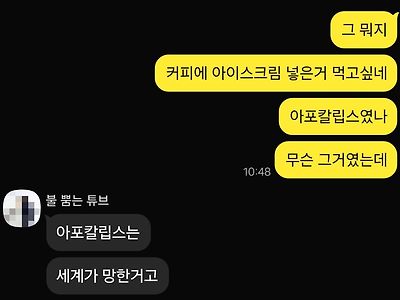 그 뭐지... 커피에 아이스크림 넣은거??